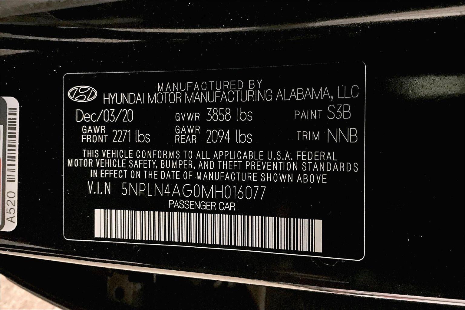 2021 Hyundai Elantra SEL