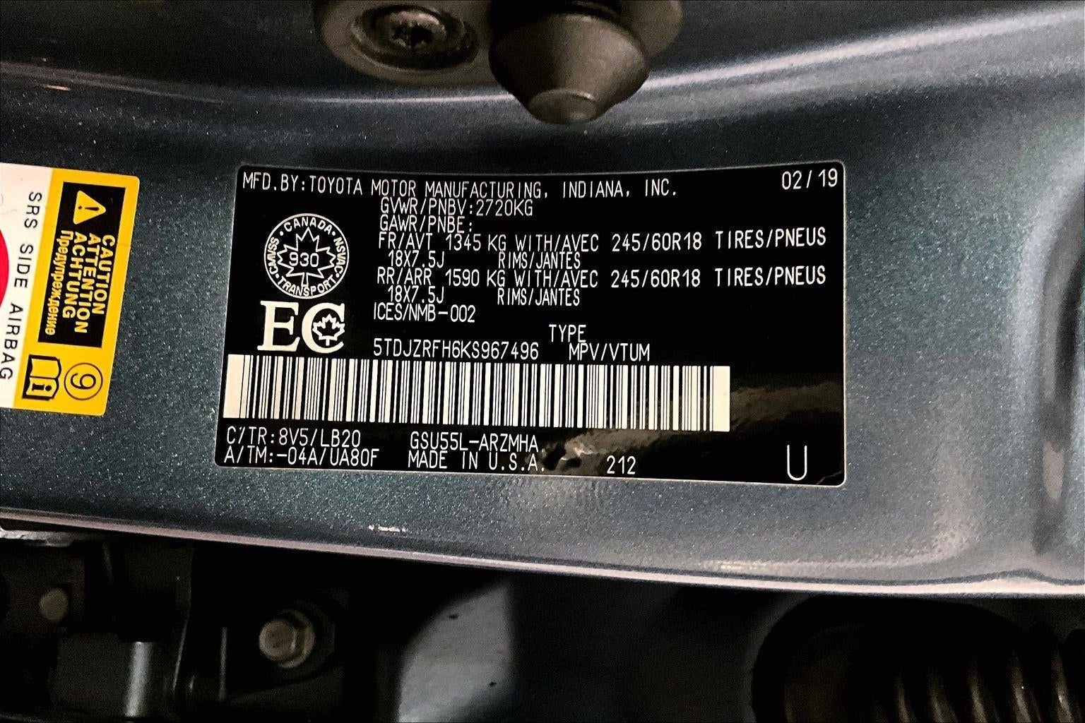 2019 Toyota Highlander XLE