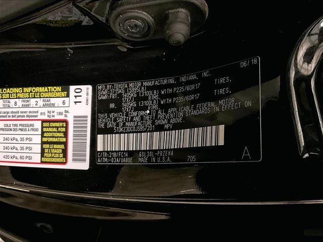 2018 Toyota Sienna LE 8 Passenger