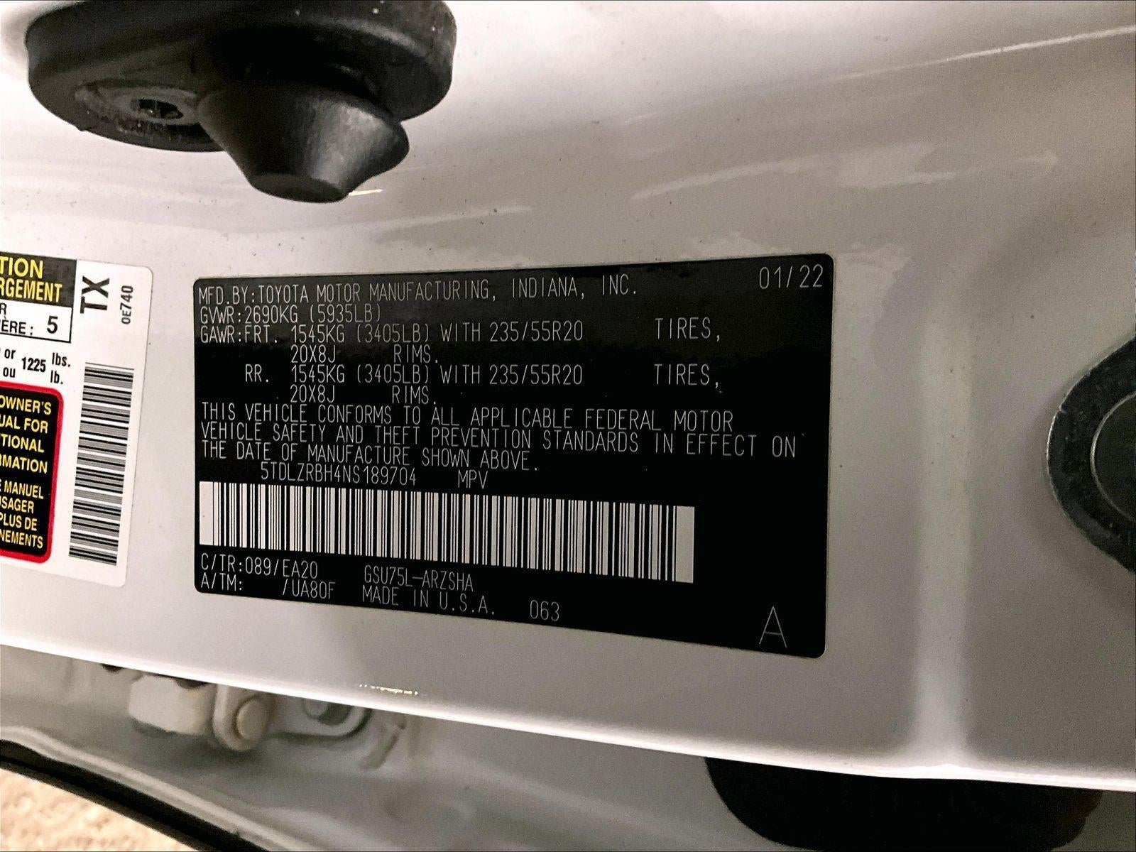 2022 Toyota Highlander XSE