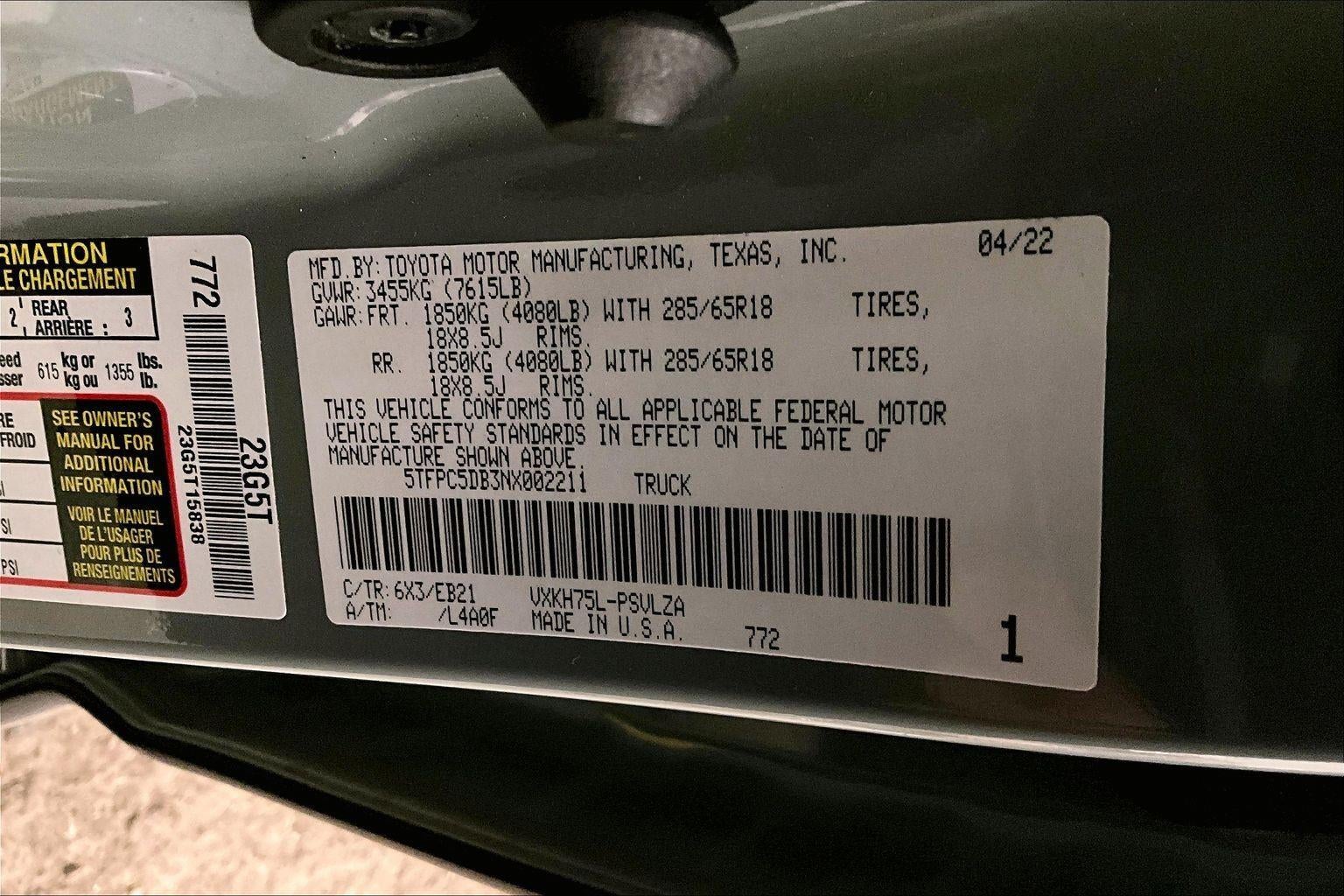 2022 Toyota Tundra TRD Pro Hybrid