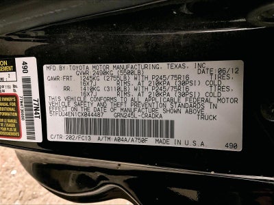 2012 Toyota Tacoma Base