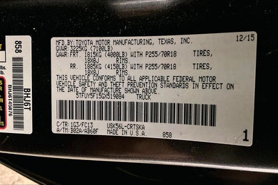 2016 Toyota Tundra Truck SR5