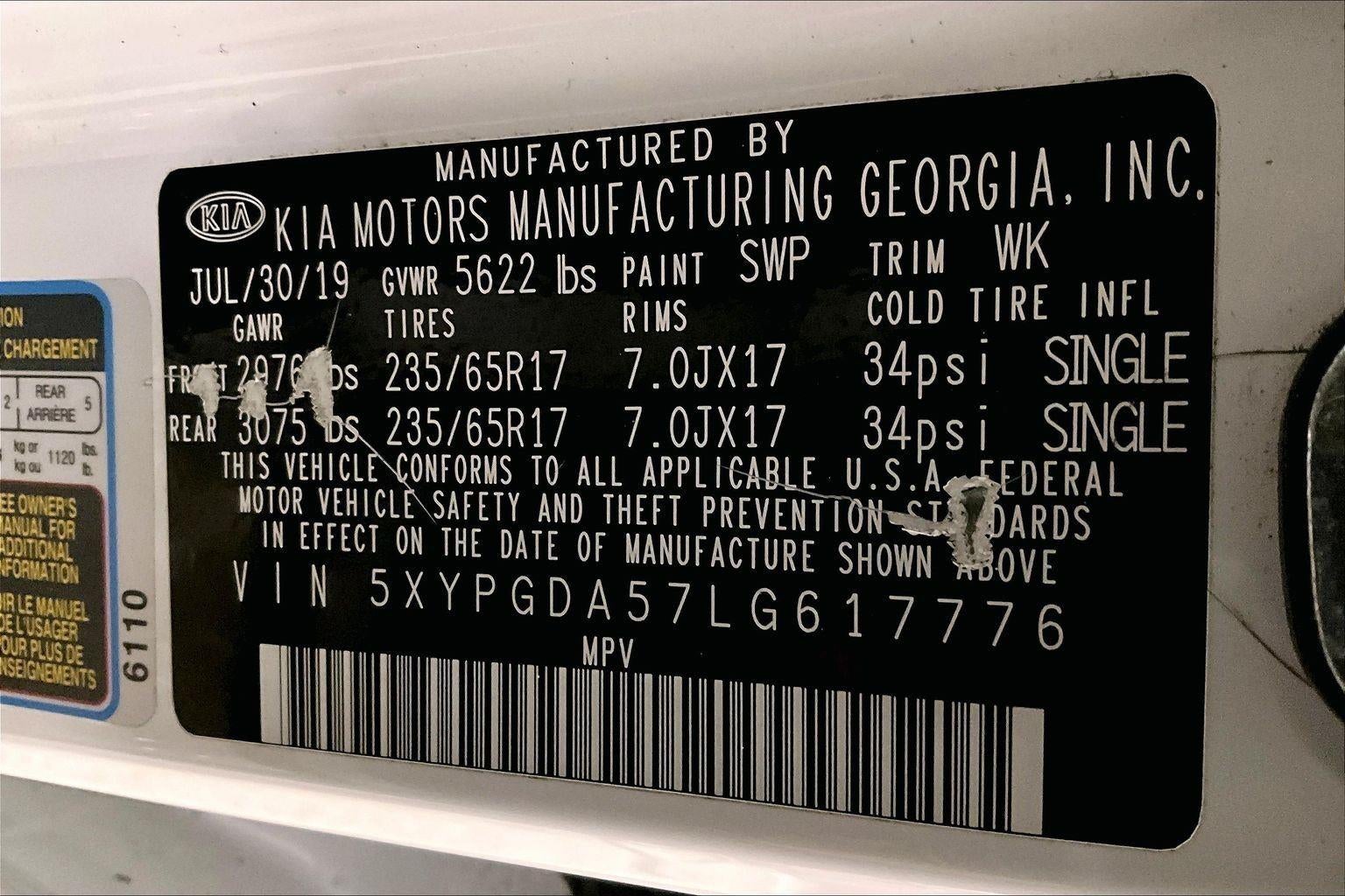 2020 Kia Sorento LX V6