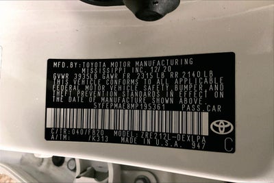 2021 Toyota Corolla LE