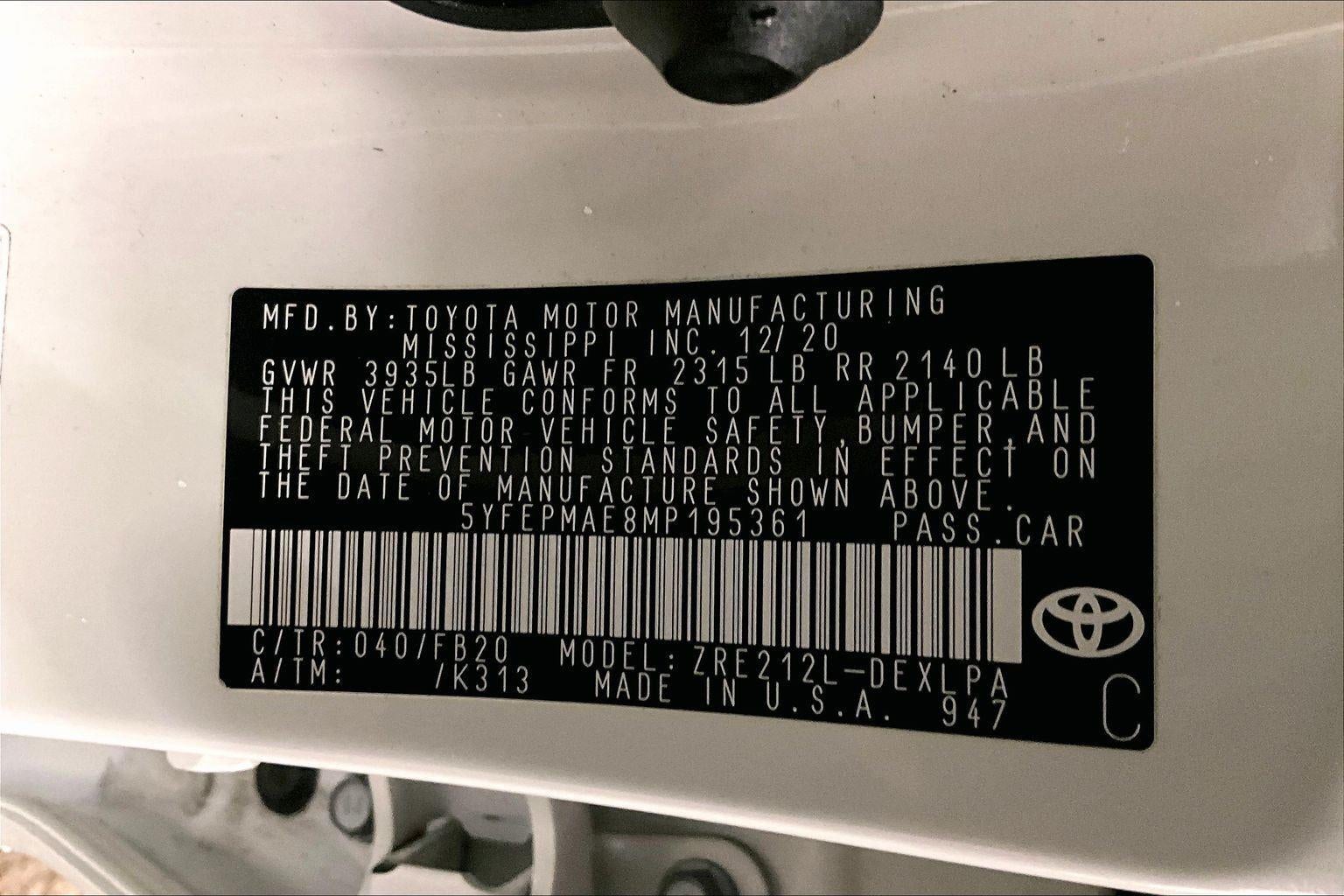 2021 Toyota Corolla LE