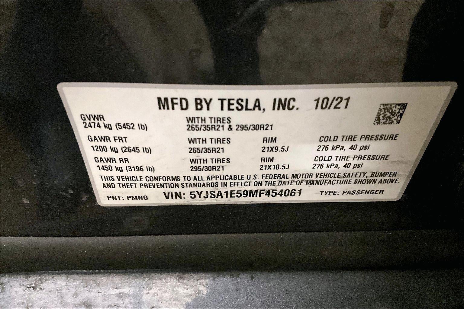 2021 Tesla Model S Long Range
