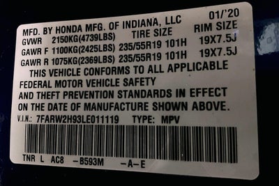 2020 Honda CR-V Touring