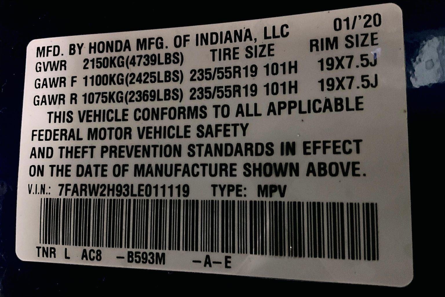 2020 Honda CR-V Touring