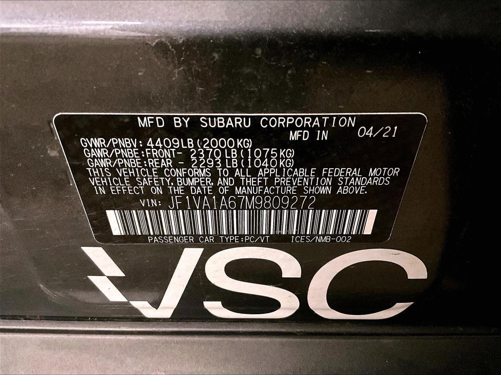2021 Subaru WRX Base