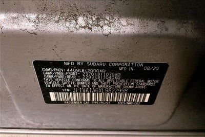 2020 Subaru WRX Base