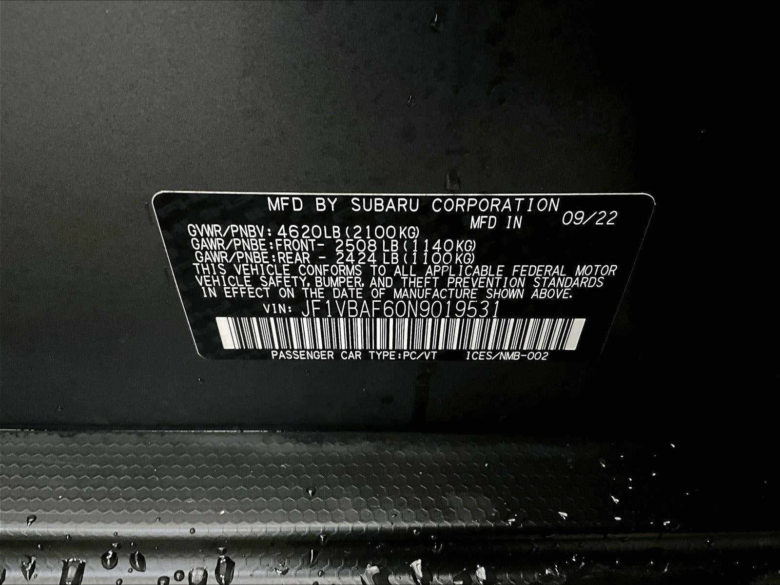 2022 Subaru WRX Premium