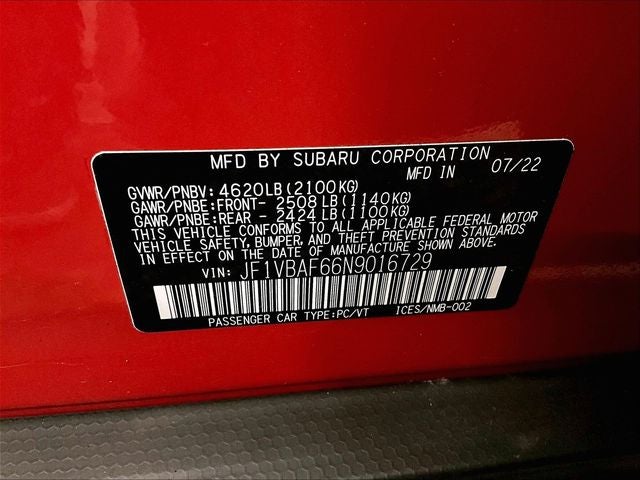 2022 Subaru WRX Premium