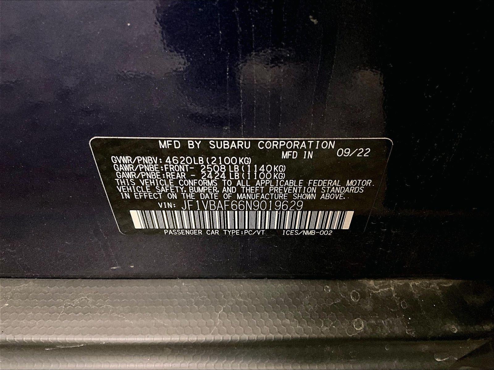 2022 Subaru WRX Premium