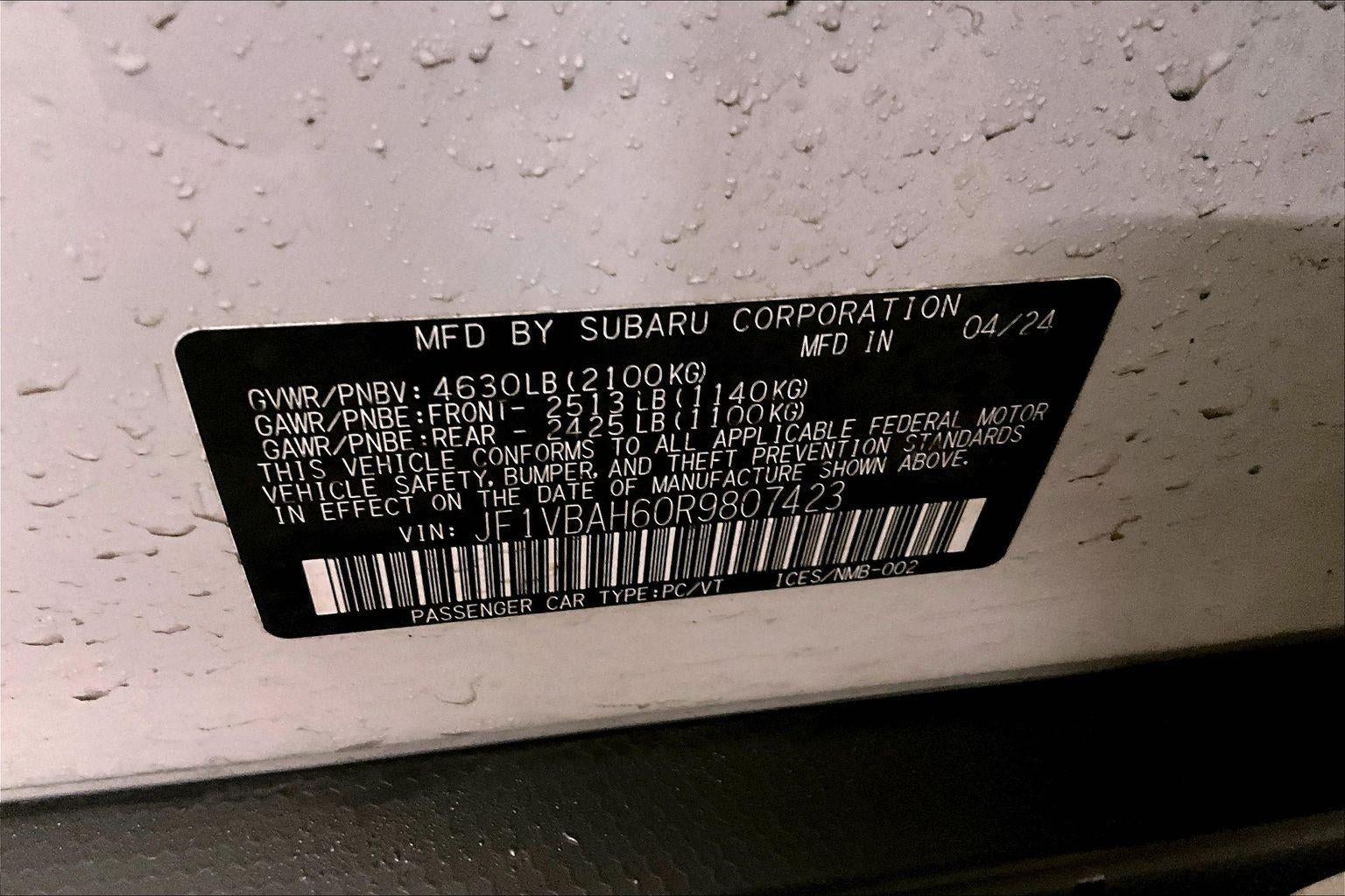 2024 Subaru WRX Premium