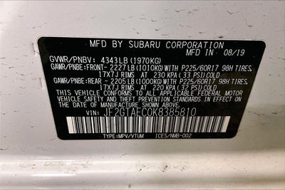 2019 Subaru Crosstrek 2.0i Premium