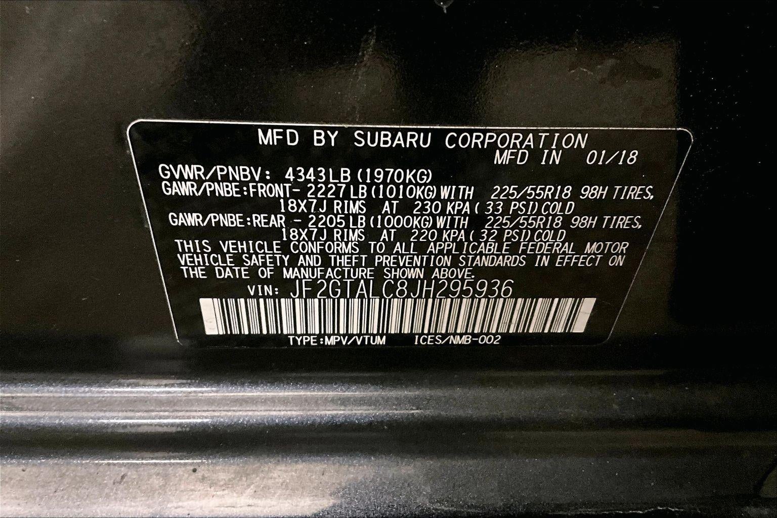 2018 Subaru Crosstrek Limited