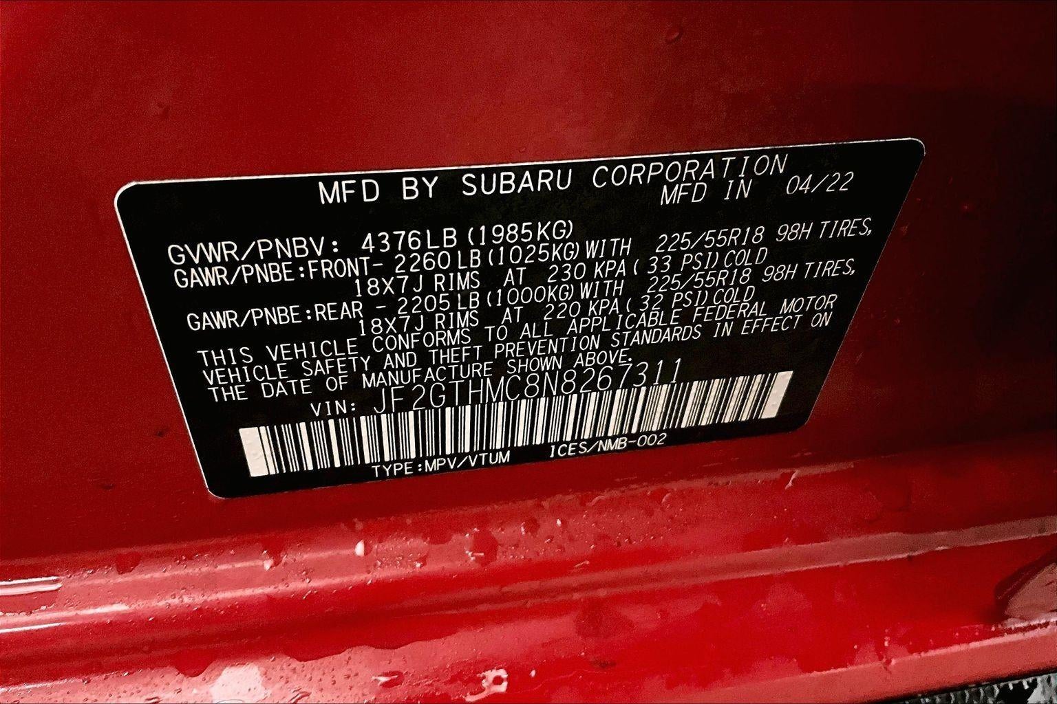 2022 Subaru Crosstrek Limited