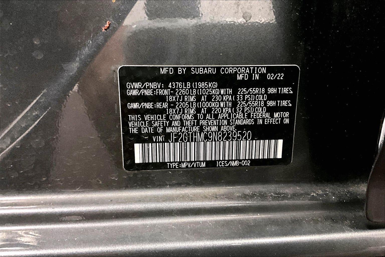 2022 Subaru Crosstrek Limited