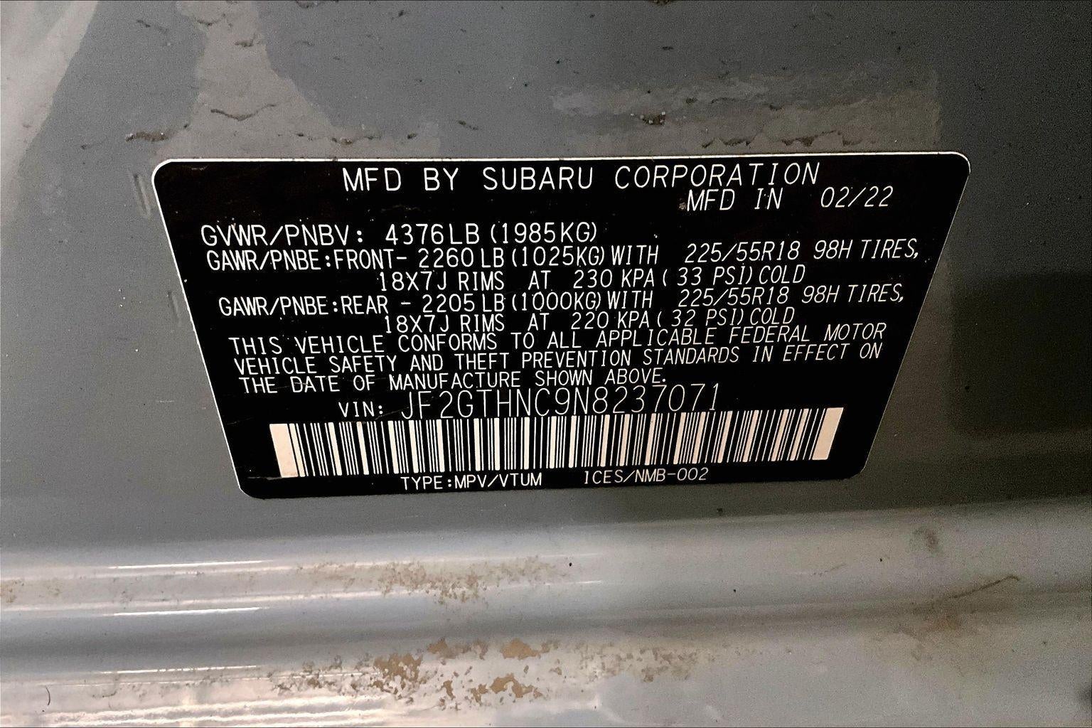 2022 Subaru Crosstrek Limited