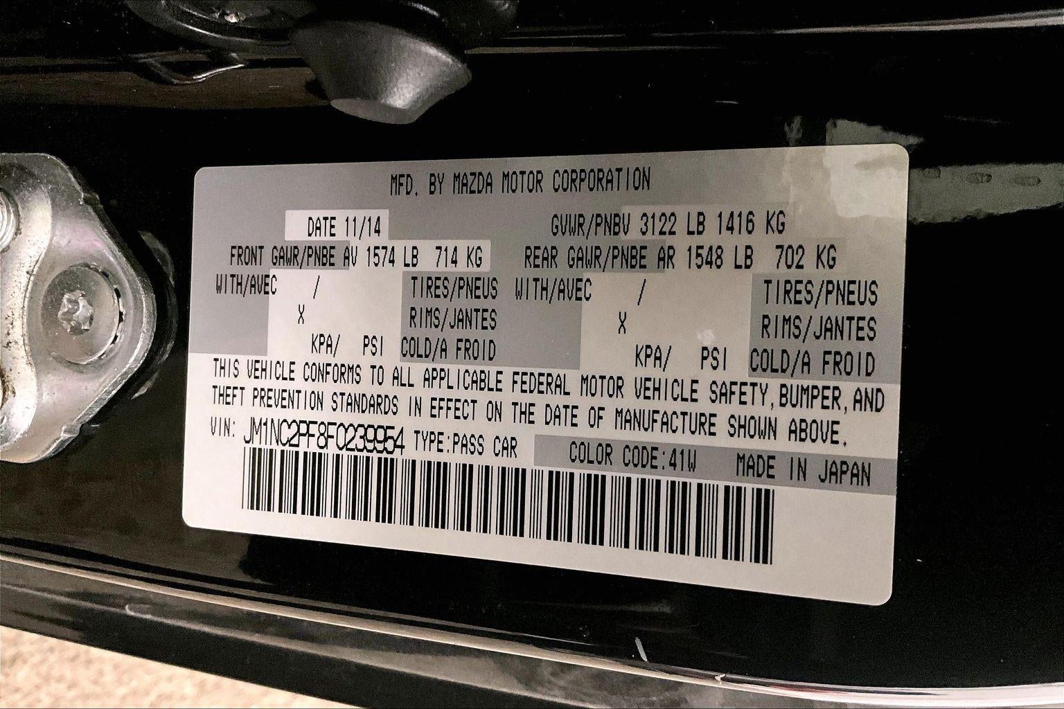 2015 Mazda Mazda MX-5 Miata Grand Touring