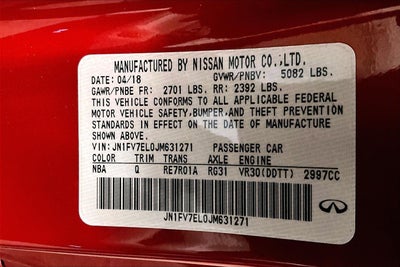 2018 INFINITI Q60 RED SPORT 400