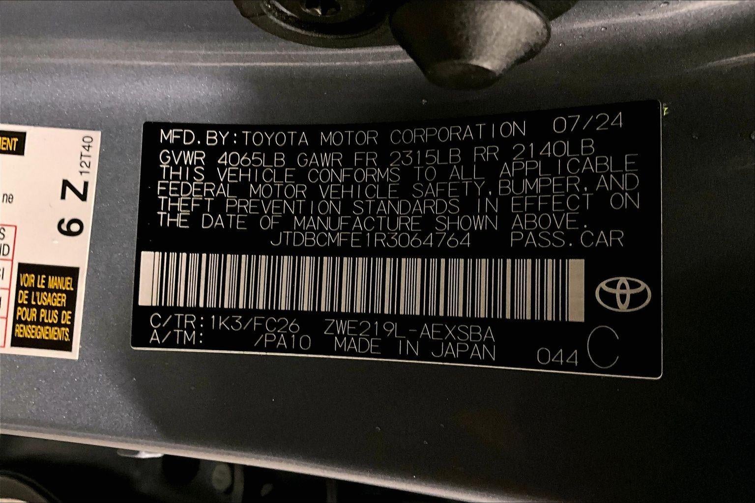 2024 Toyota Corolla Hybrid SE