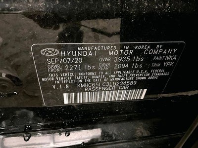 2020 Hyundai Ioniq Hybrid Blue