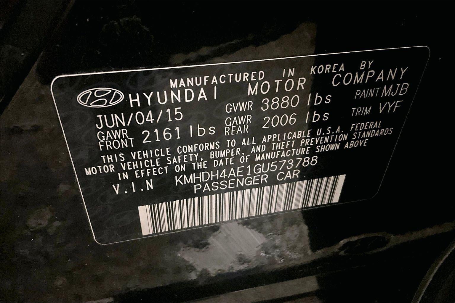 2016 Hyundai Elantra SE