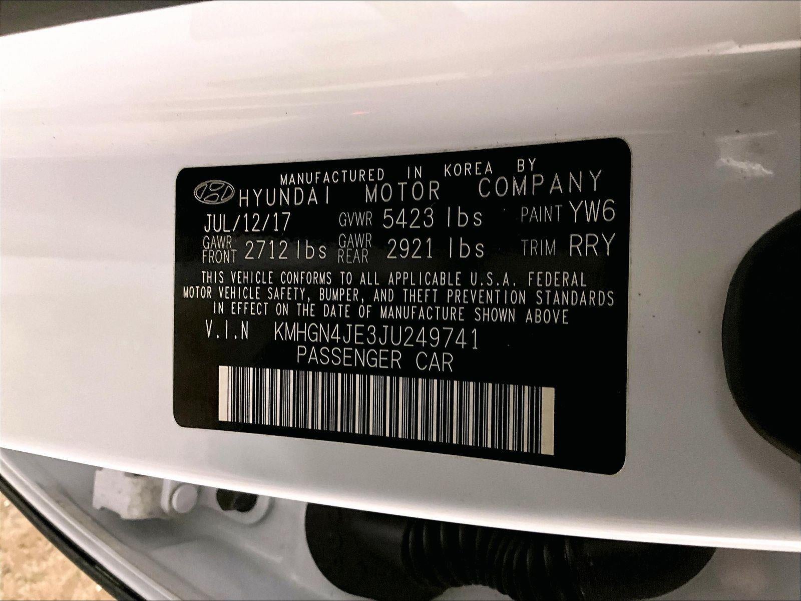 2018 Genesis G80 3.8L