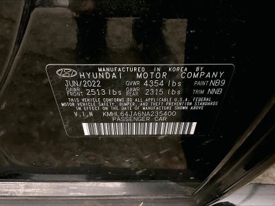 2022 Hyundai Sonata SEL