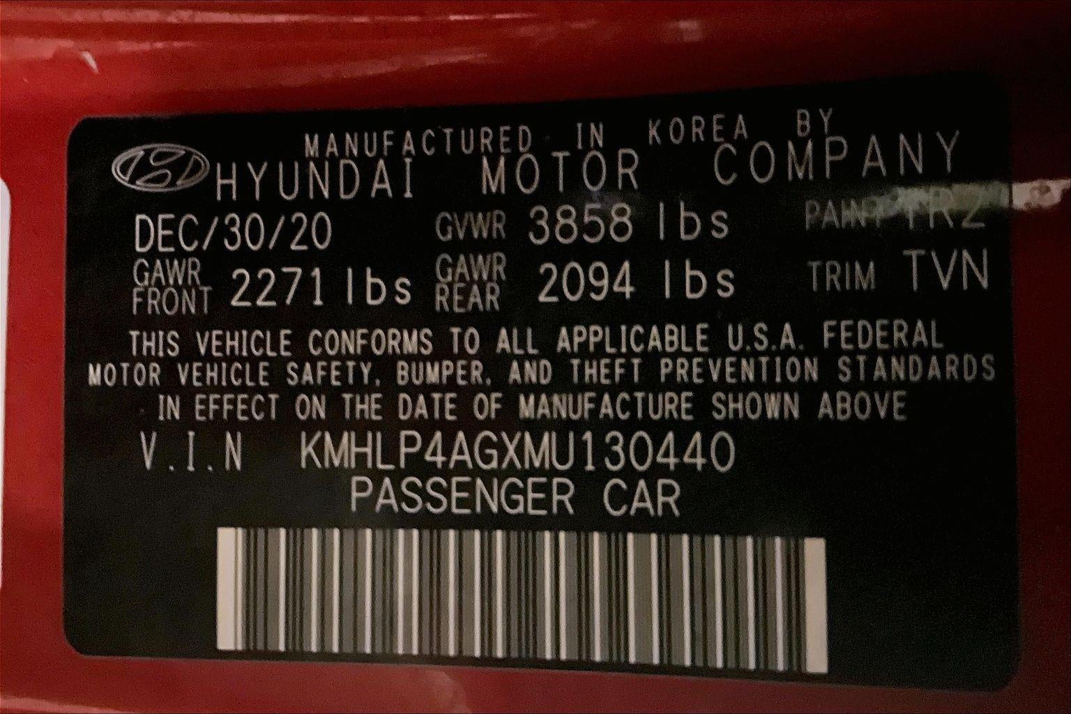 2021 Hyundai Elantra Limited