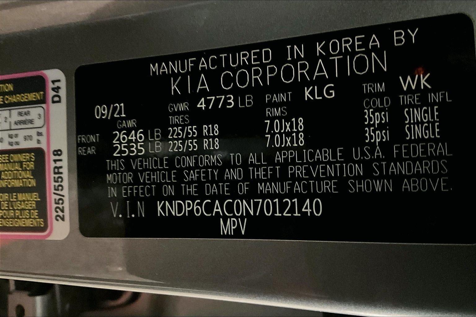 2022 Kia Sportage Nightfall