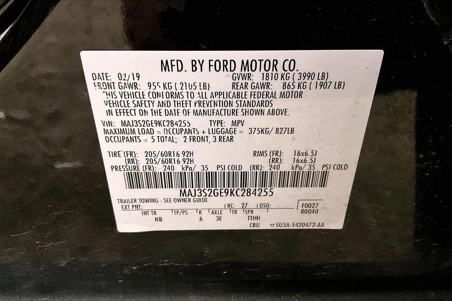 2019 Ford EcoSport SE