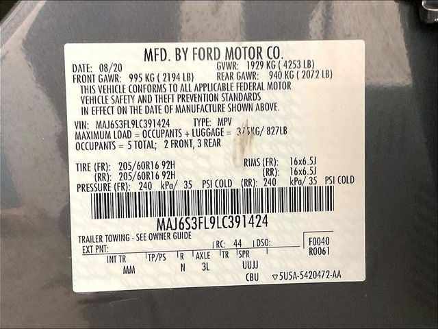 2020 Ford EcoSport S