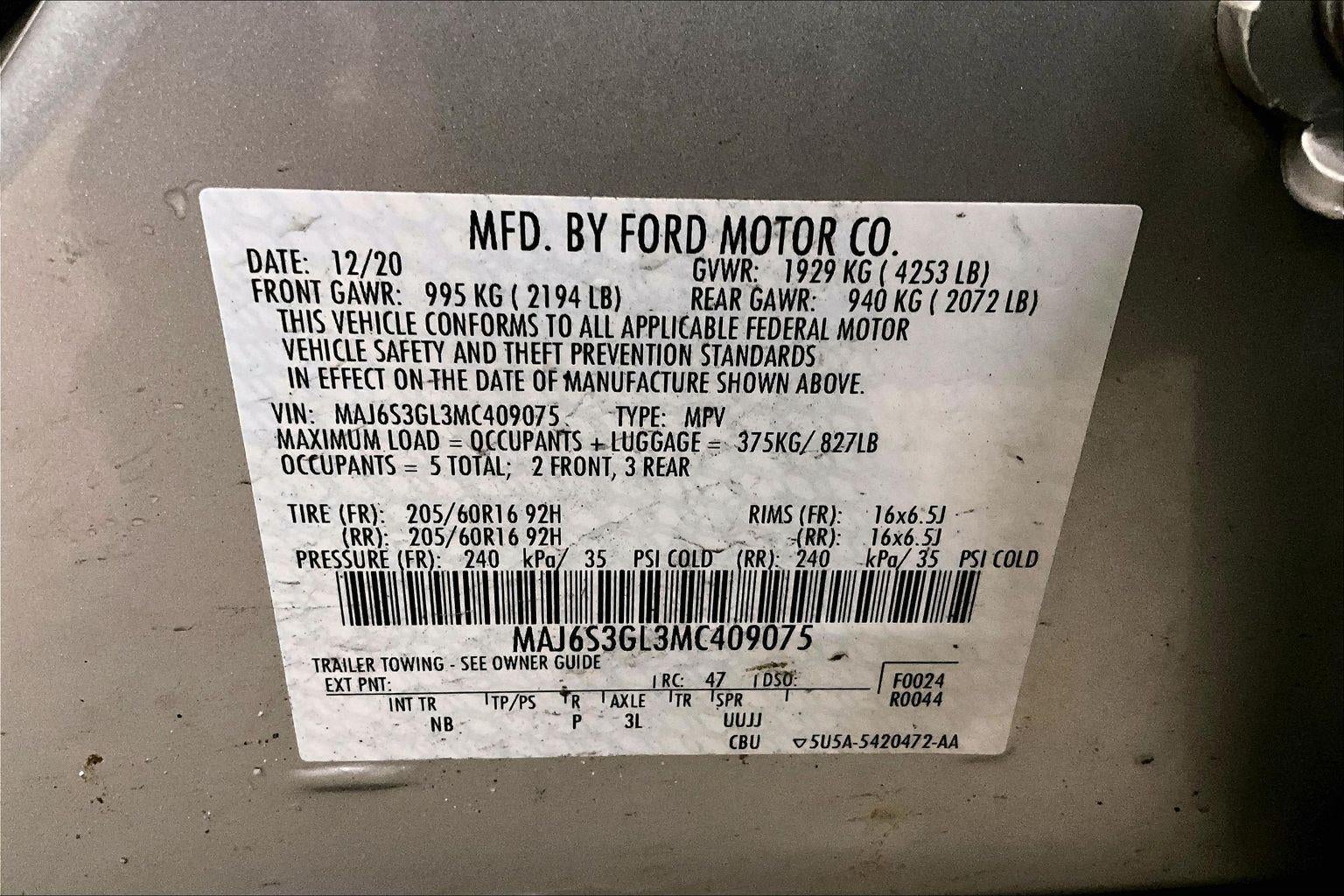 2021 Ford EcoSport SE