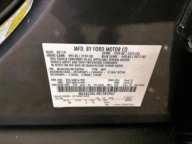 2019 Ford EcoSport SE