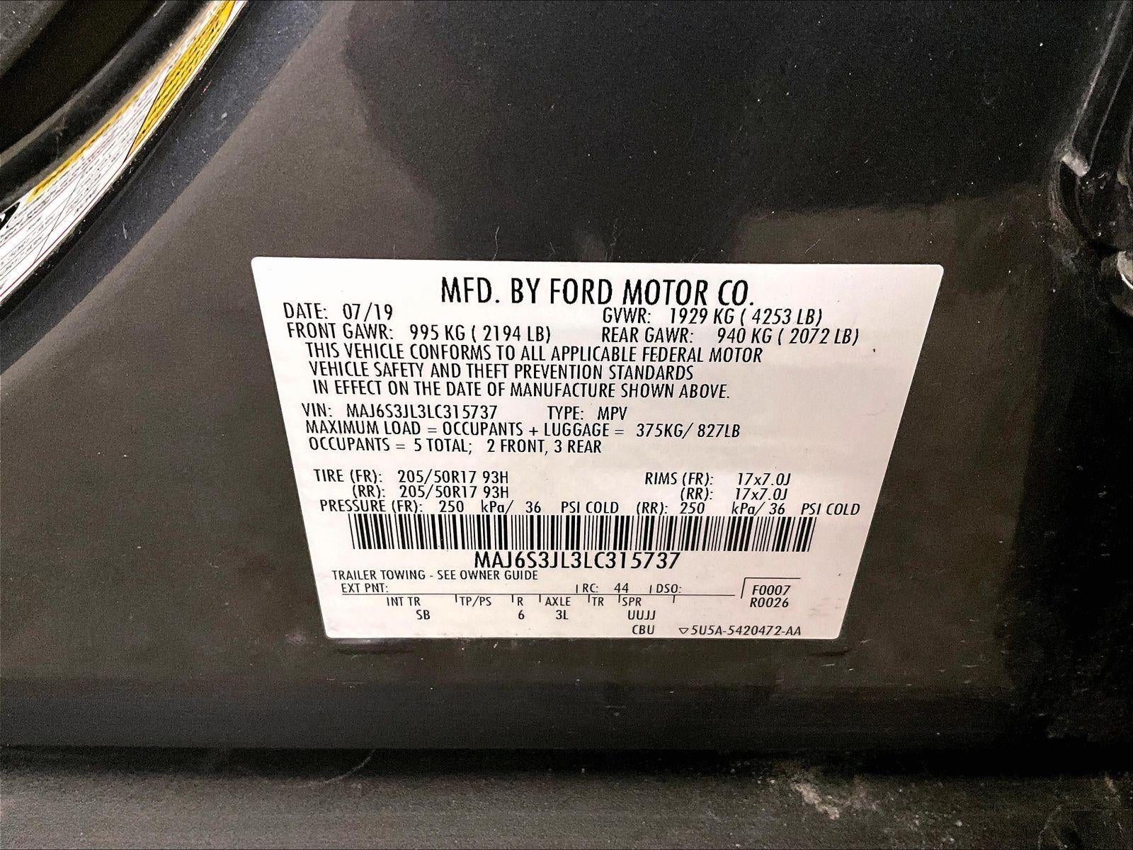 2020 Ford EcoSport SES