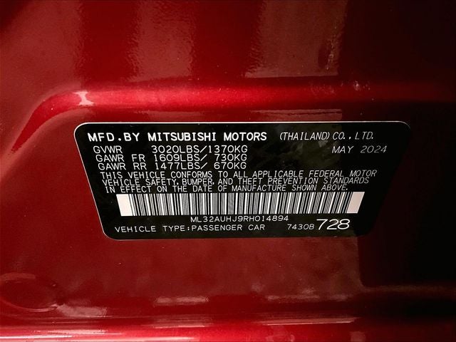 2024 Mitsubishi Mirage ES