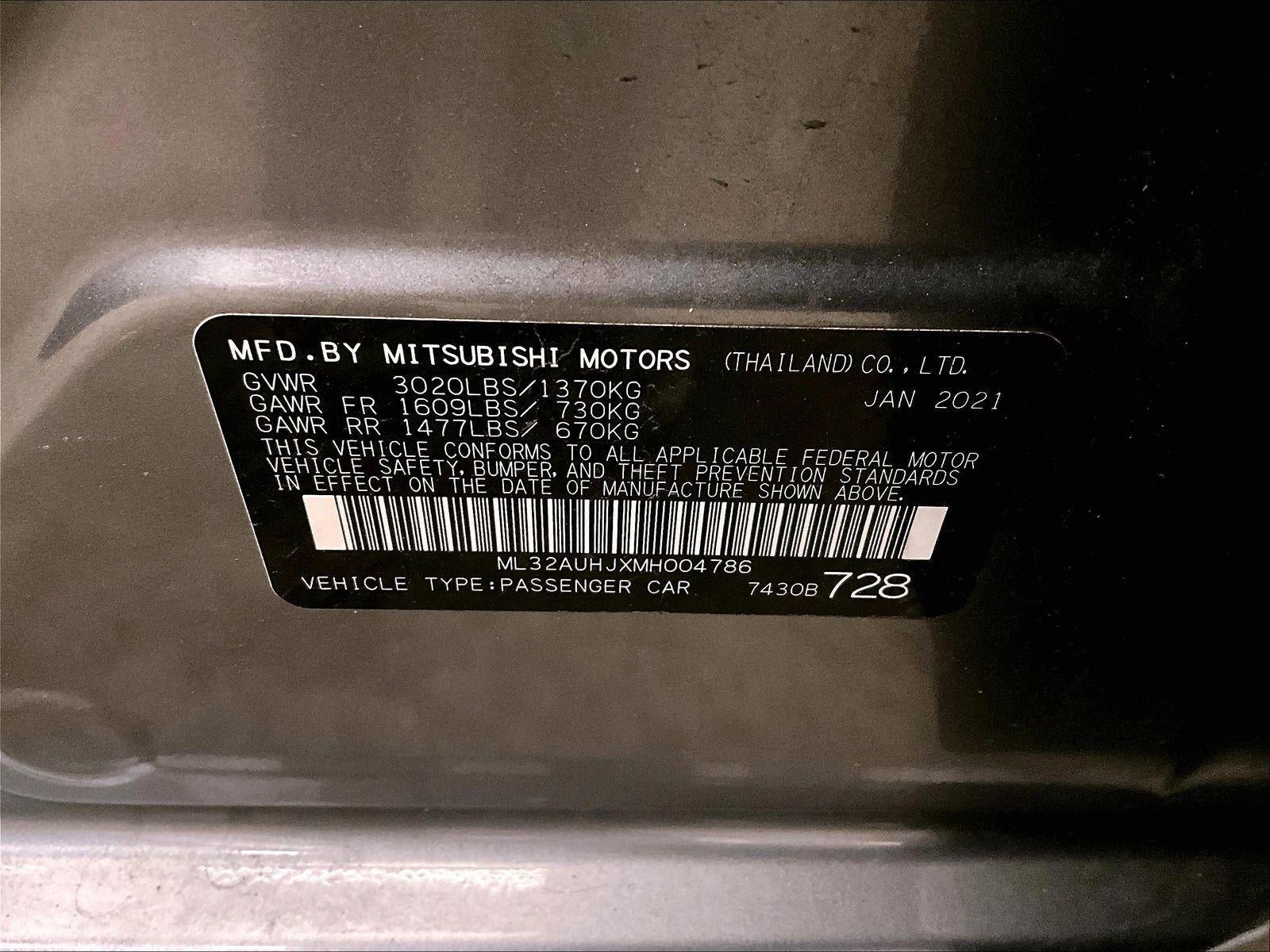 2021 Mitsubishi Mirage Carbonite Edition