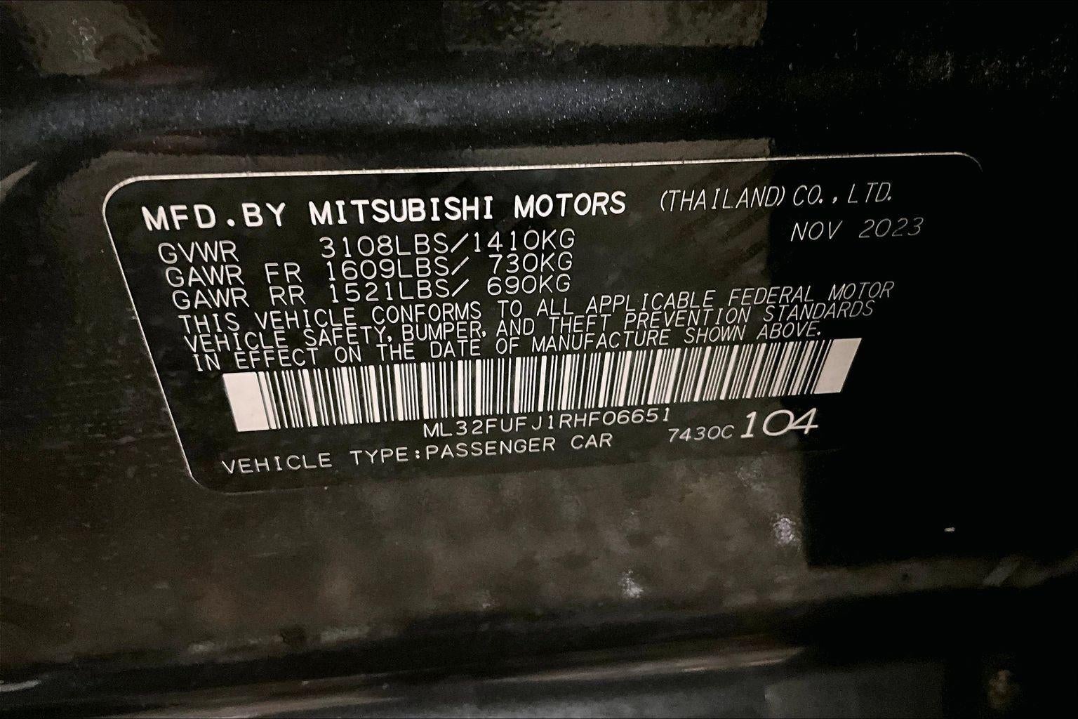 2024 Mitsubishi Mirage G4 Black Edition