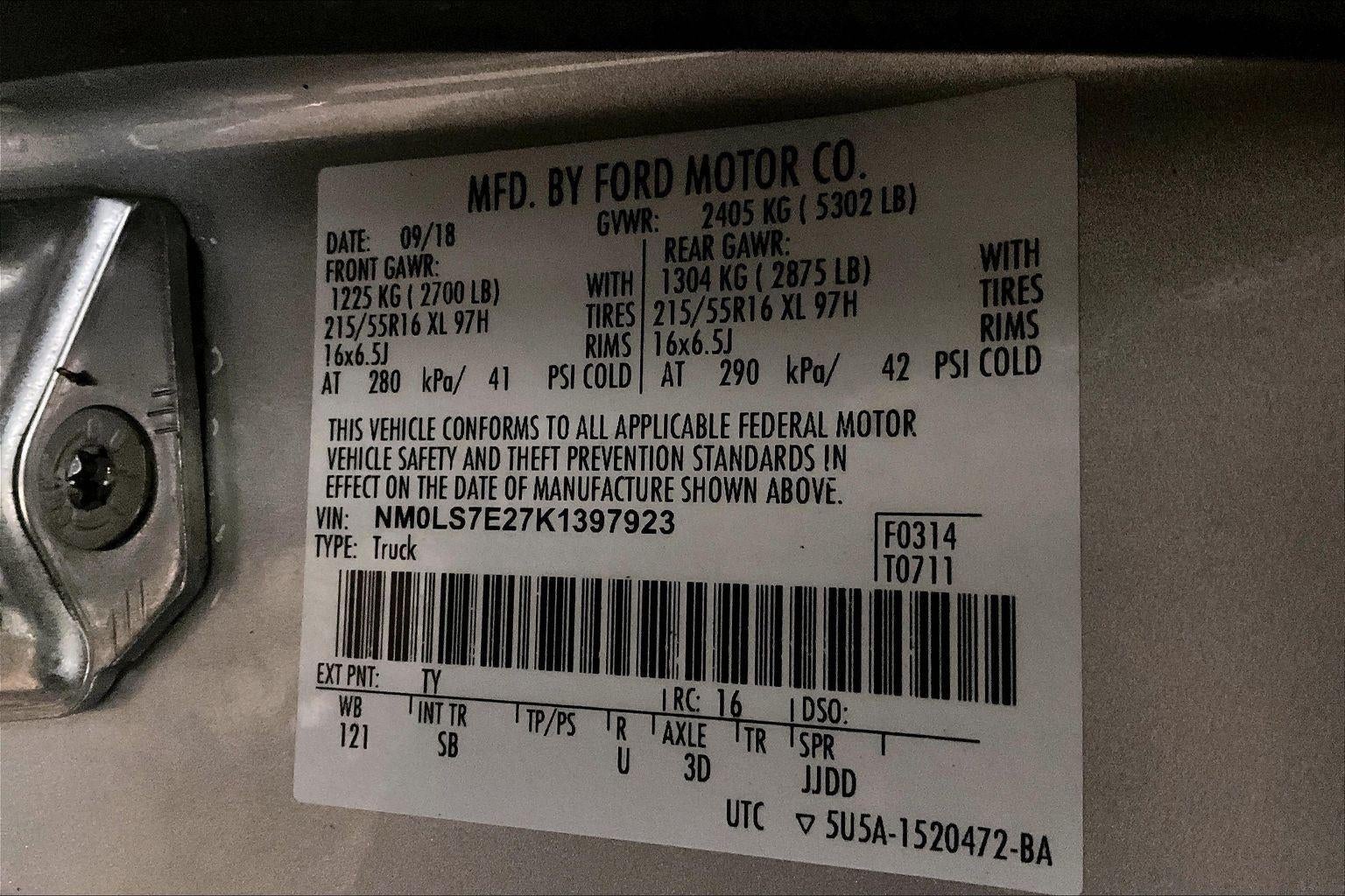 2019 Ford Transit Connect Van XL