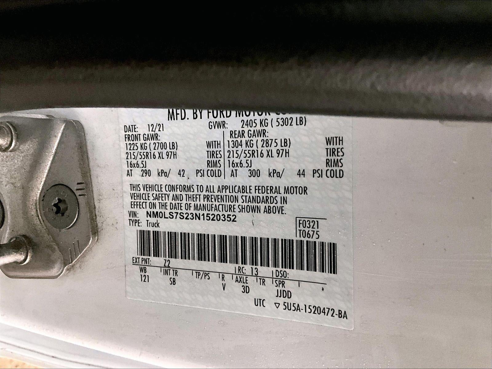 2022 Ford Transit Connect Van XL