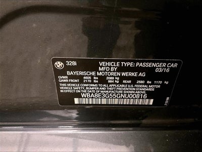 2016 BMW 3 Series 328i xDrive