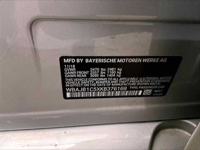2019 BMW 5 Series 530e xDrive iPerformance