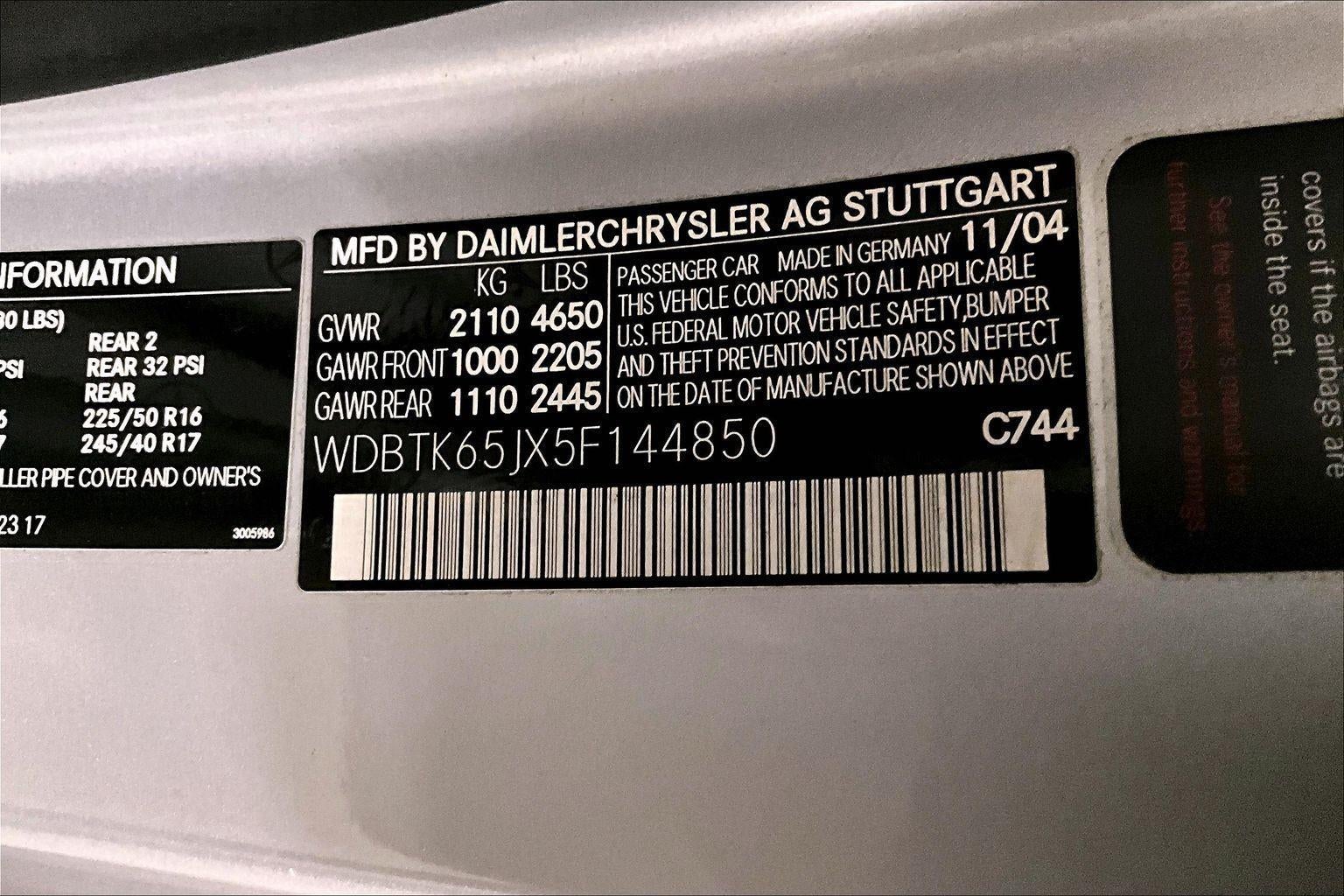 2005 Mercedes-Benz CLK-Class 3.2L