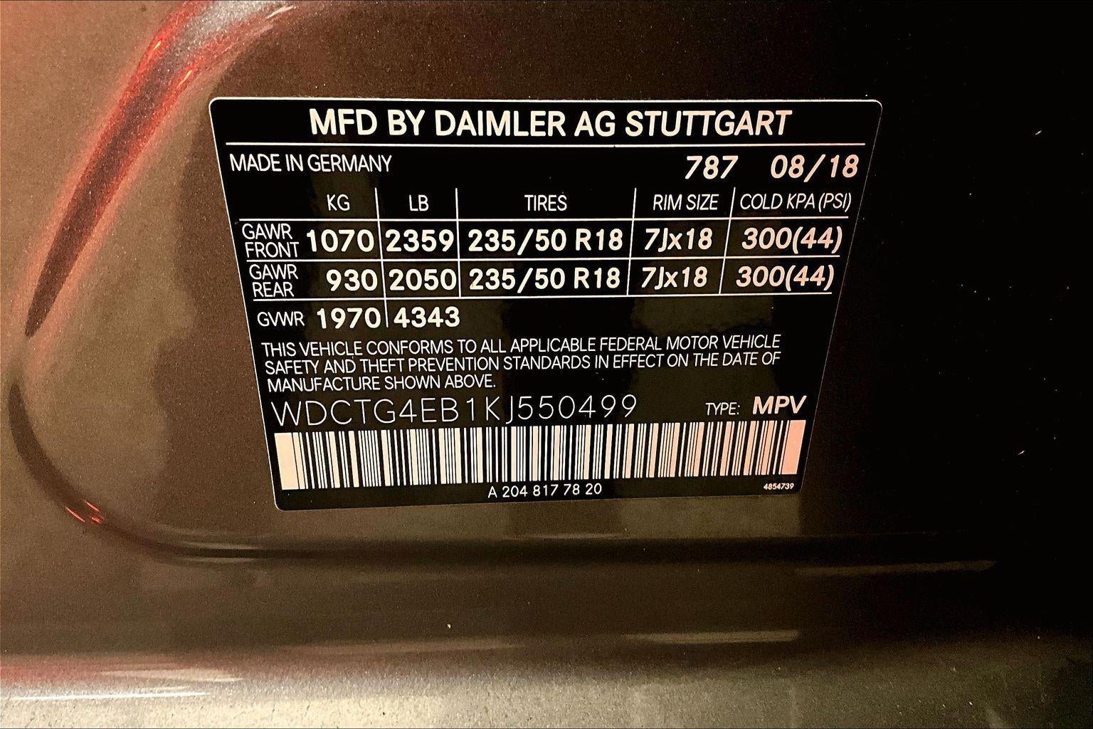 2019 Mercedes-Benz GLA GLA 250