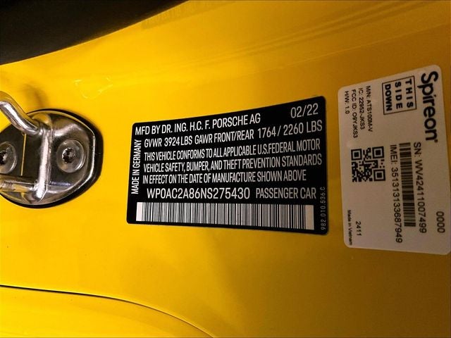 2022 Porsche 718 Cayman GT4
