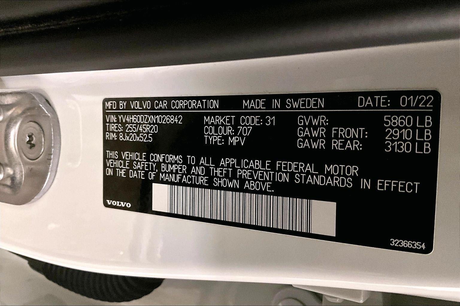 2022 Volvo XC60 Recharge Plug-In Hybrid Inscription Expression