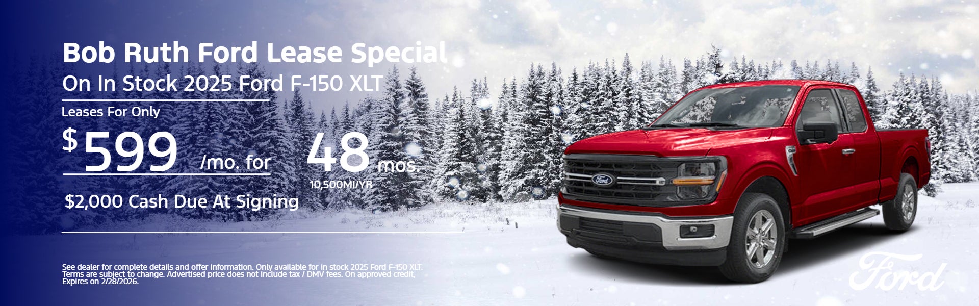 2025 Ford F-150 XLT Lease Special